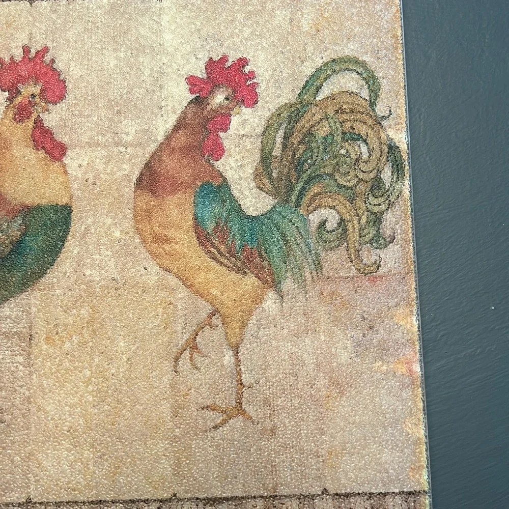 Vintage Rooster Counter Glass Cutting Board